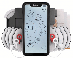 TechCare Massager Touch X TENS machine to help frozen shoulder symptoms